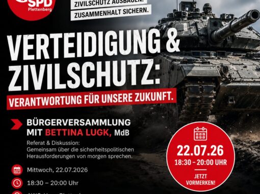 Verteidigung und Zivilschutz – Bürgerversammlung mit unserer Bundestagsabgeordneten Bettina Lugk